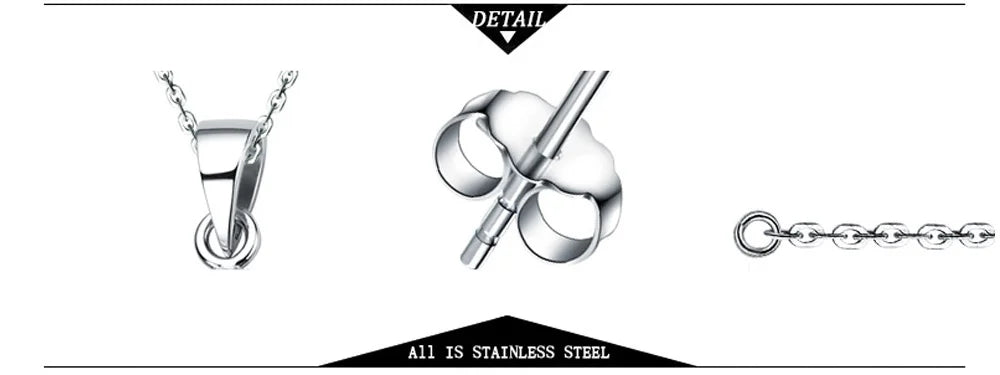 Fashion Stainless Steel Star Shaped Pendant Necklace Romance Valentine's Gift For Women Girls Temperament Neck jewellery